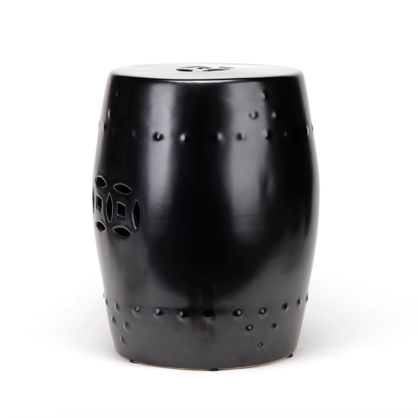 Ceramic Double Coins Pierced Garden Stool